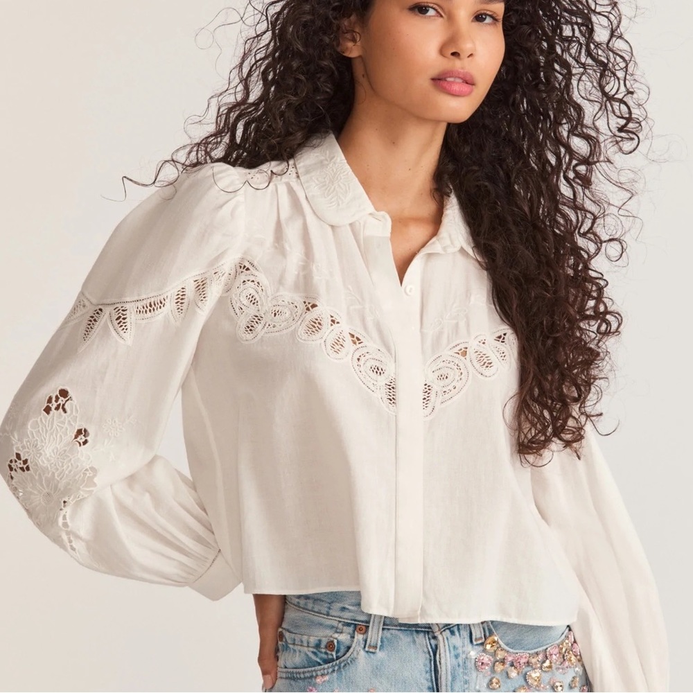 Love Shack Fancy Sansom Blouse